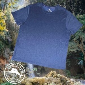 Tommy Bahama Men's Outdoor Performance Tencel Modal Polyester S/s Shirt Blue XL‎